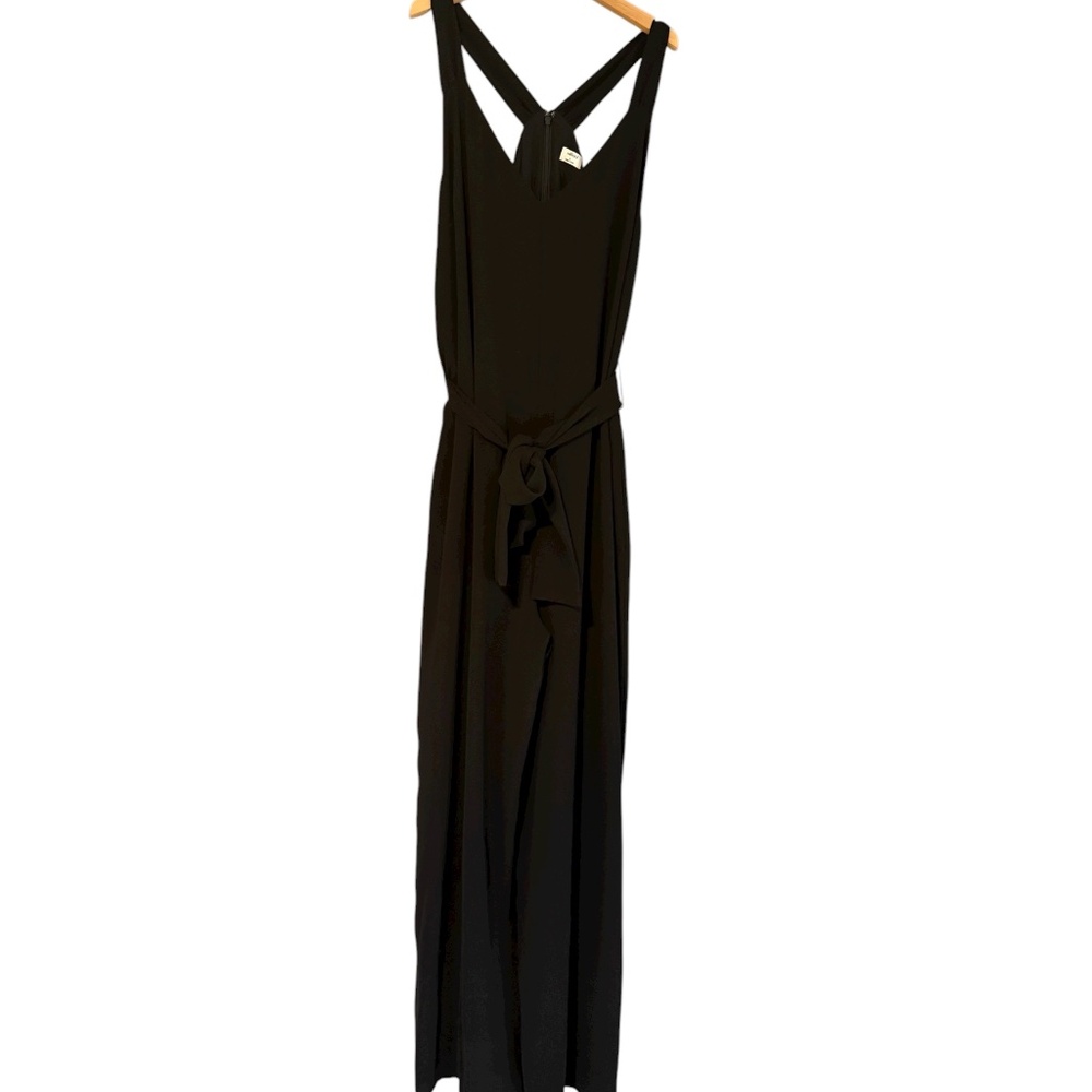 Wilfred by Aritzia Black Wide-Leg Jumpsuit | Cross-Back | Size L